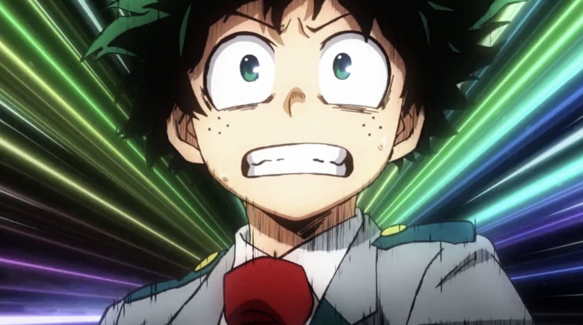 Deku as seen in anime (Image via Bones)